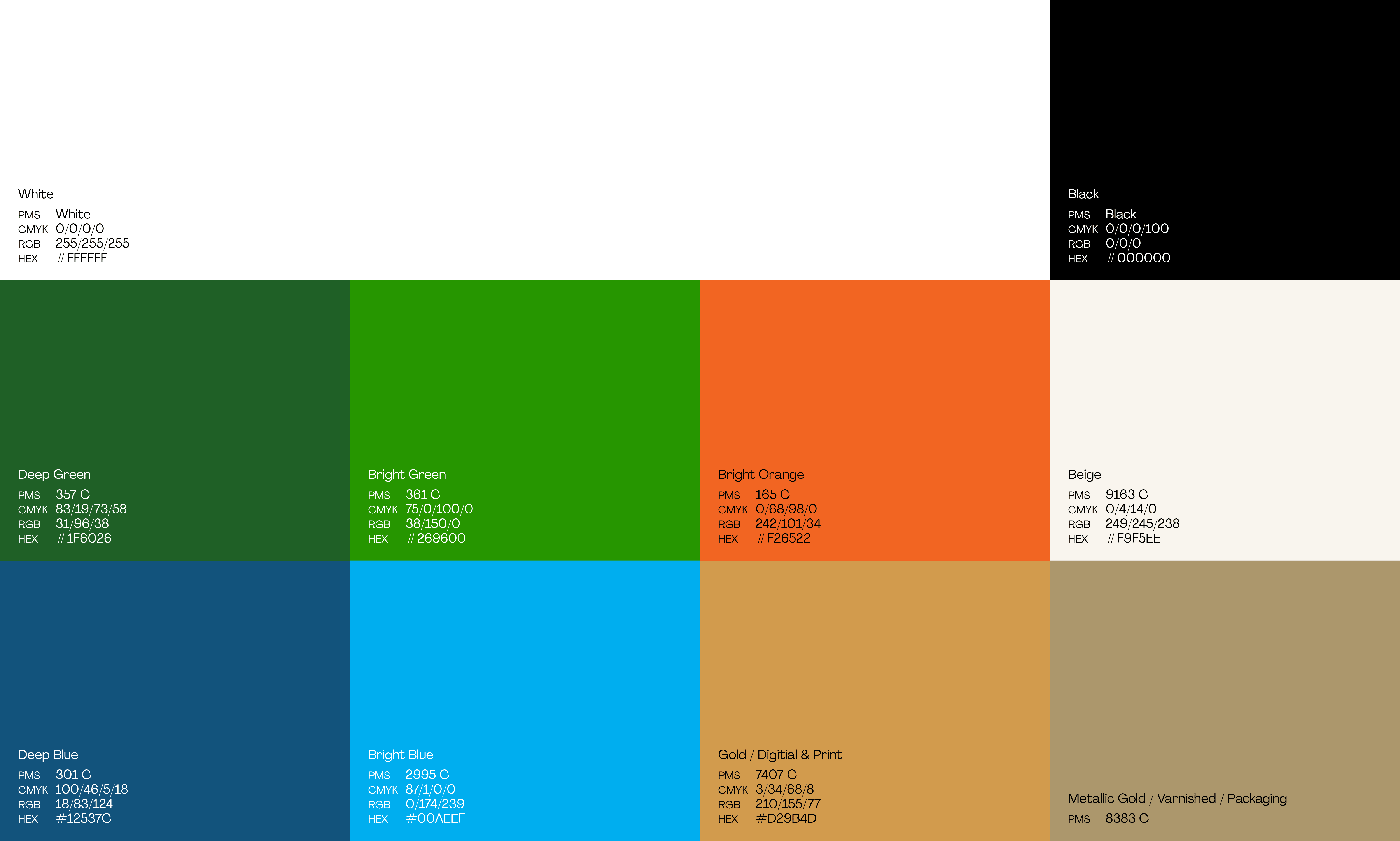 Atkins Ranch brand color palette.
