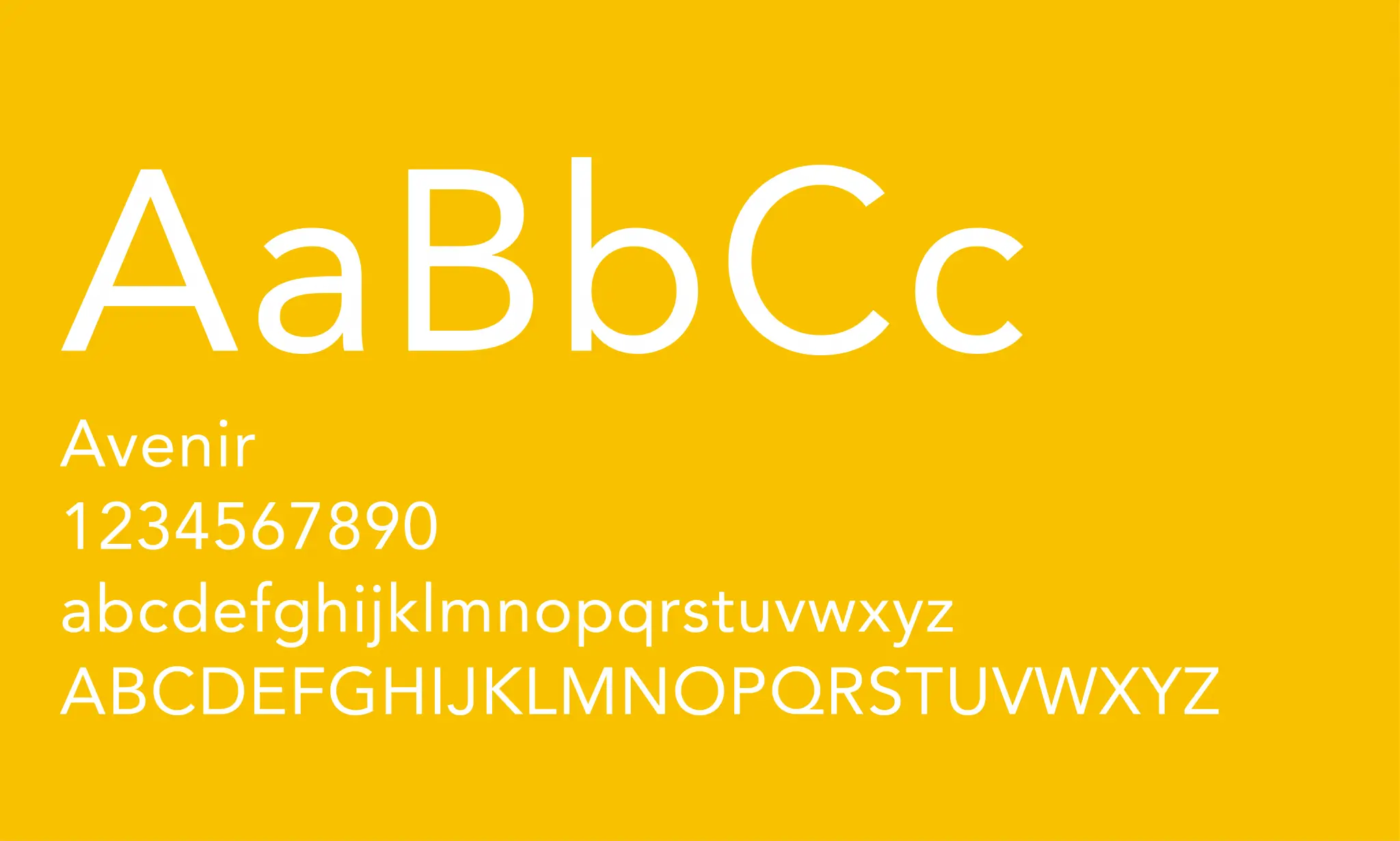 Capriza brand typography, Avenir font family.