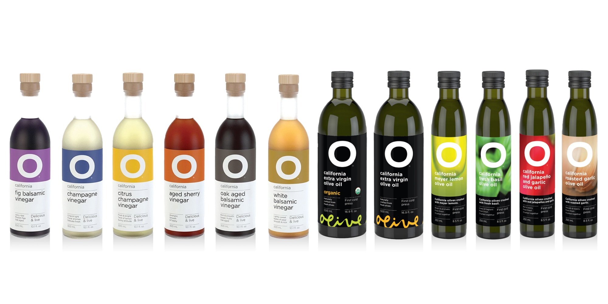 O Olive Oil bottles