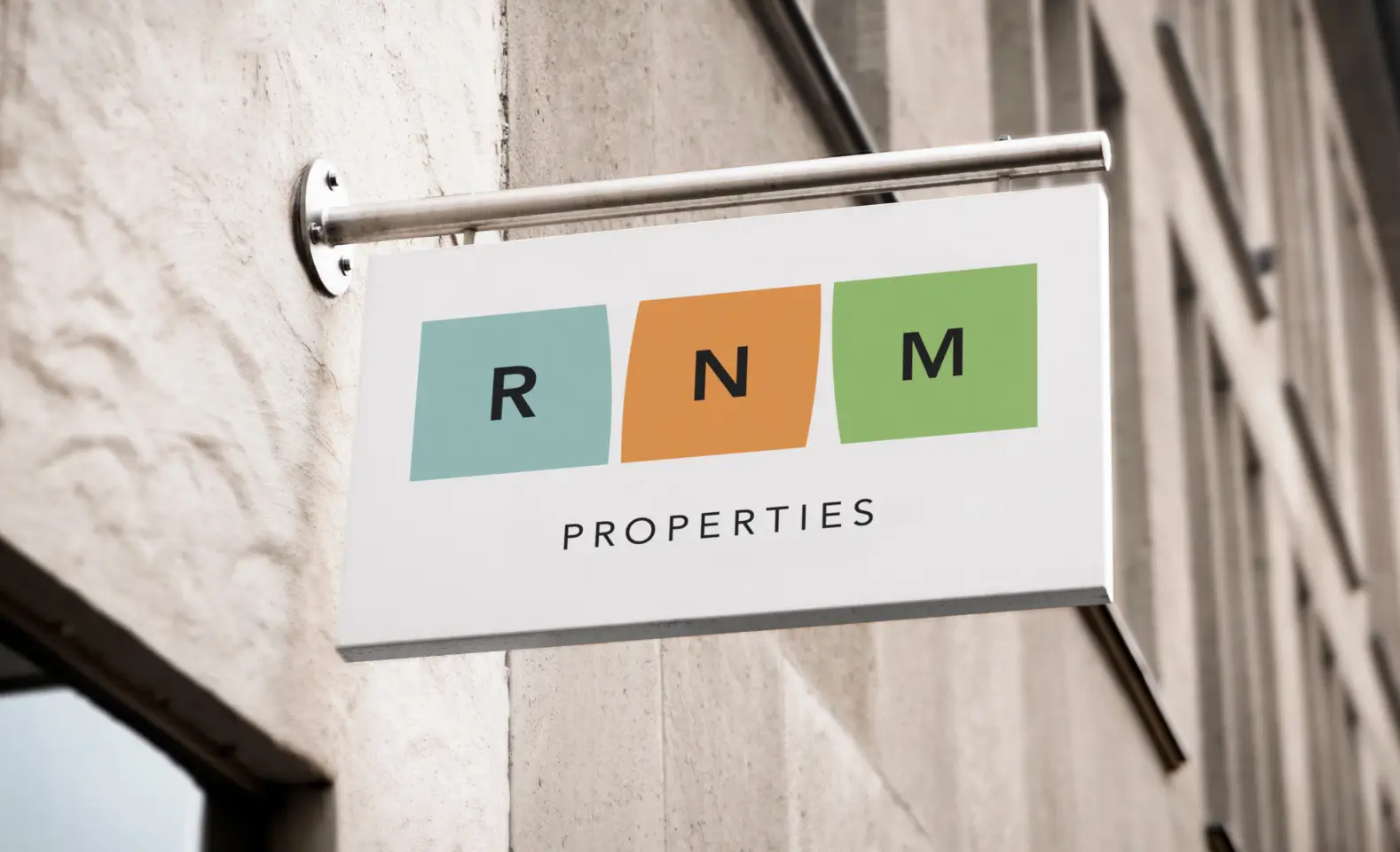 RNM Properties real estate business signage.