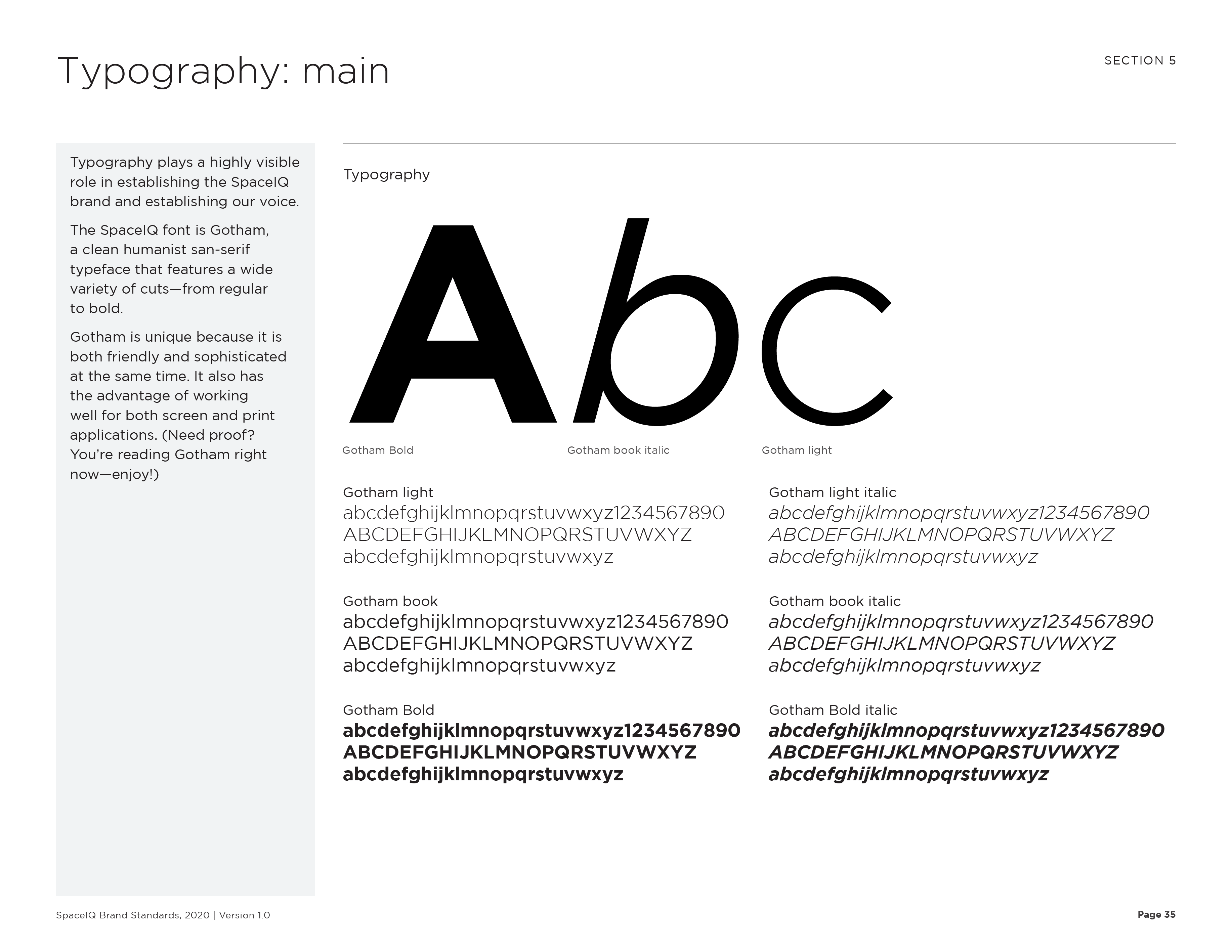 SpaceIQ Brand Guidelines Typography